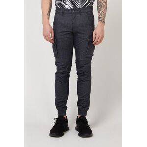 Gas Blue Polyester Cargo Men's Pants